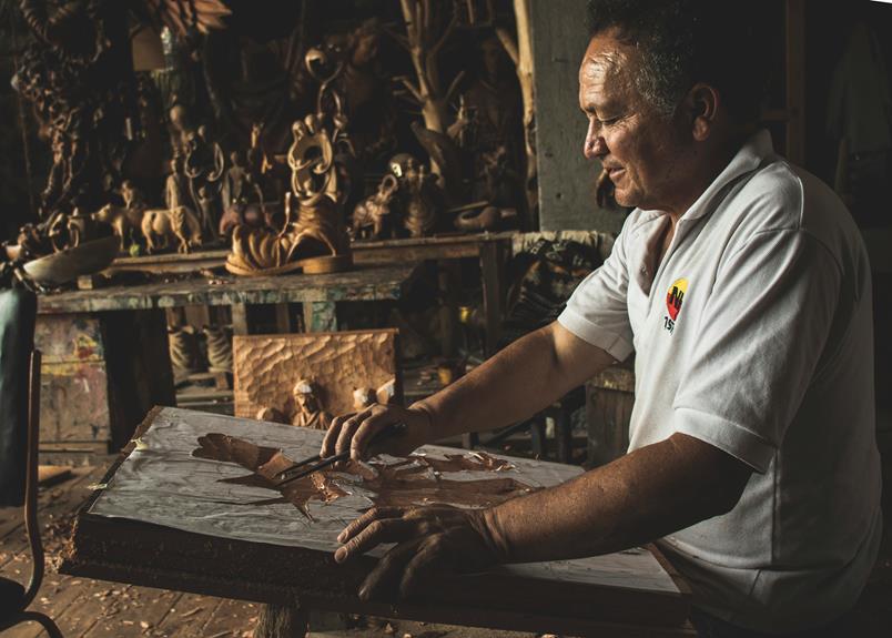 unique plaster sculpture creation